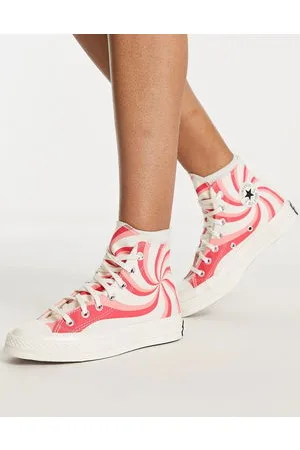 Converse Chuck 70 Hi trainers with swirl in and white