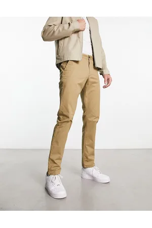 Farah Elm cotton mix chino twill trousers in beige