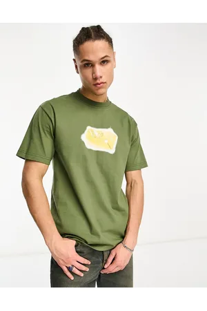 Huf Men Short Sleeve - Gold standard t-shirt in khaki with chest print