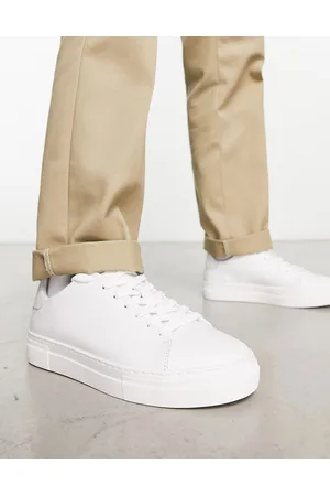 SELECTED Chunky leather trainer in