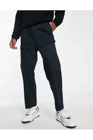 JACK & JONES Intelligence wide fit cargo trousers with front pocket in