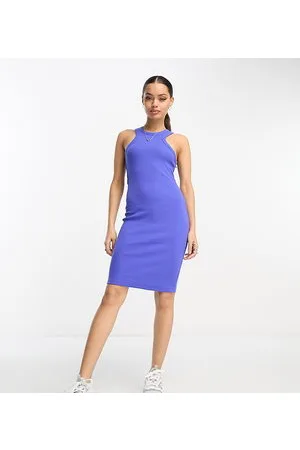 Noisy May Racer neck mini dress in bright