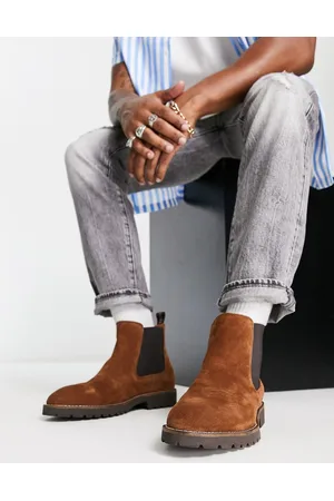 Office Men Boots - Cleated chelsea boots in suede