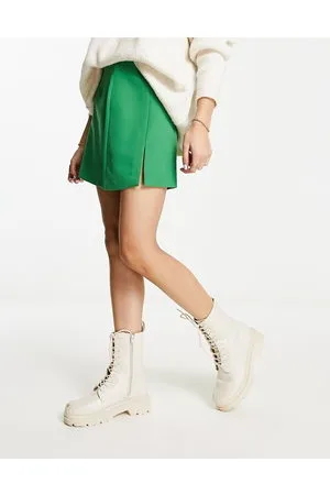 Miss Selfridge Split hem mini skirt in bright