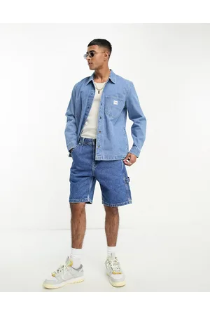 Lee Men Shorts - Carpenter relaxed fit denim shorts in mid wash CO-ORD