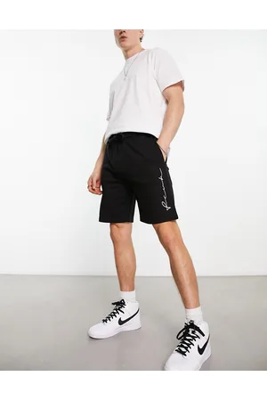 French Connection Men Shorts - FCUK script logo jersey shorts in