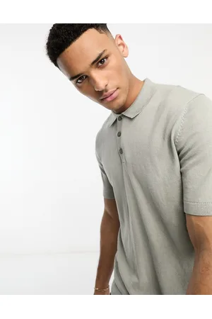 JACK & JONES Essentials knitted polo in mint
