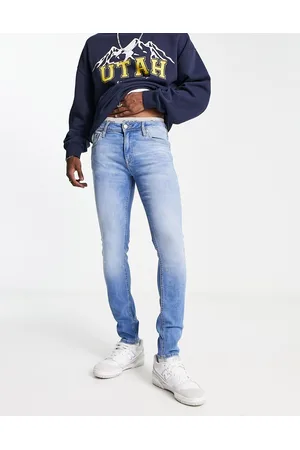 JACK & JONES Intelligence Glenn skinny fit jean in mid wash