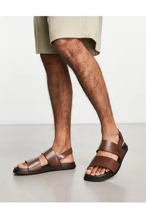 Dune London Fali two part sandals in leather