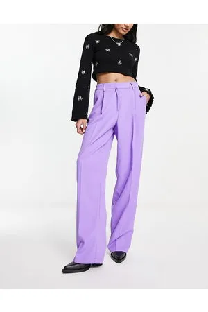 Pieces® Pleat tailored trousers co-ord in lilac