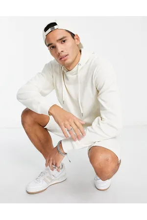 Soul Star Men Sets - Soulstar co-ord pique hoodie in ecru