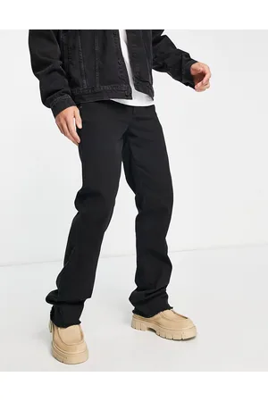 Topman Men Chinos - Straight flared washed cotton trousers in washed