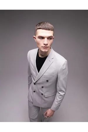 Topman Men Blazers - Skinny herringbone wedding suit jacket in