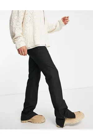 Topman Men Chinos - Straight flare trousers with zip cuff detail in