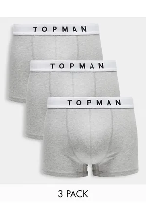 Topman Men Briefs - 3 pack trunks in marl with white waistbands