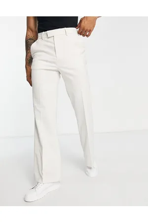 Topman Men Chinos - Straight flare pronounced twill trousers in stone
