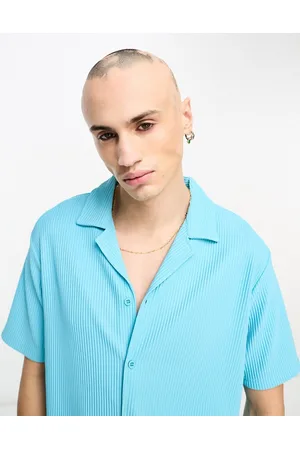 River Island Men Short sleeves - Short sleeve plisse shirt in