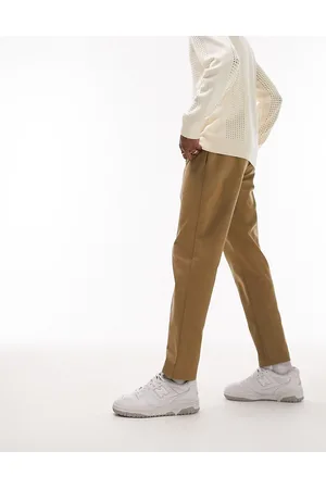 Topman Men Loungewear - Tapered pintuck jogger in khaki