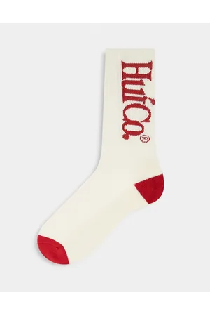 Huf Men Socks - Co socks in beige and red