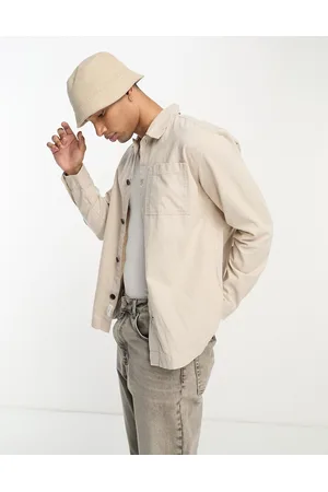 SELECTED Men Casual - Linen mix overshirt in beige