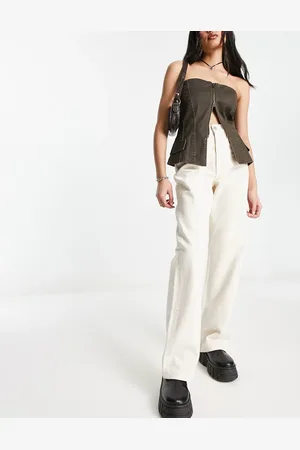 Dr Denim Echo straight leg jeans in beige