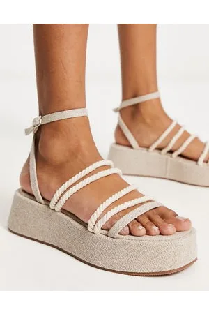 ASOS Tabi rope detail flatforms in natural