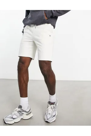 GANT Men Shorts - Original logo sweat shorts in off