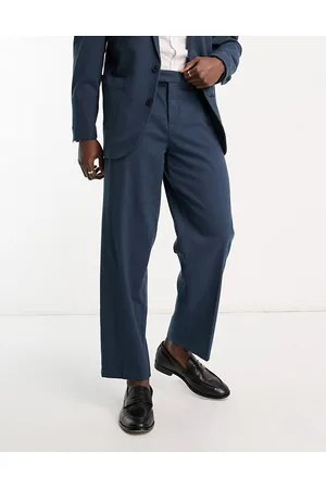New Look Men Chinos - Relaxed fit suit trousers in dark
