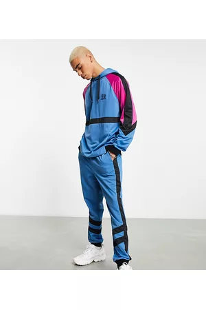 Native Youth Men Sets - Colour block joggers co ord in blue