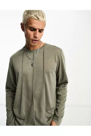 ASOS DESIGN oversized t-shirt in khaki towelling with Boston city print