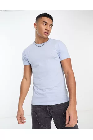 French Connection Men Short Sleeve - Crew neck t-shirt in sky