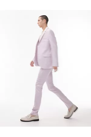 Topman Men Skinny Pants - Super skinny suit trousers in lilac