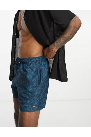 Farah Men Swim Shorts - Murphy swim shorts in true with all over print