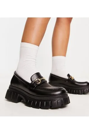 ASOS Wide Fit Magnus chunky loafers in