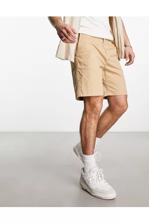 SELECTED Men Shorts - Cotton mix chino short in beige