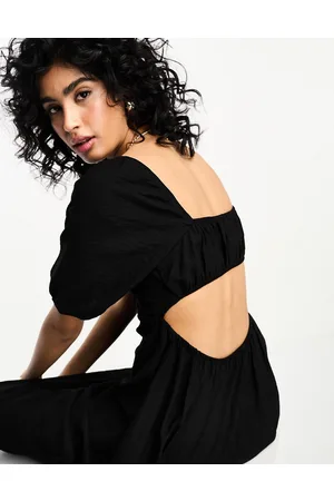 VILA Strap detail midi dress in