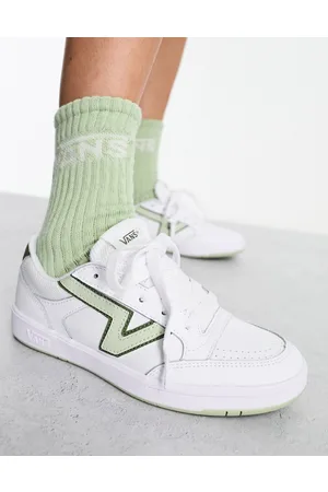 Vans Lowland trainers in leather with green pop