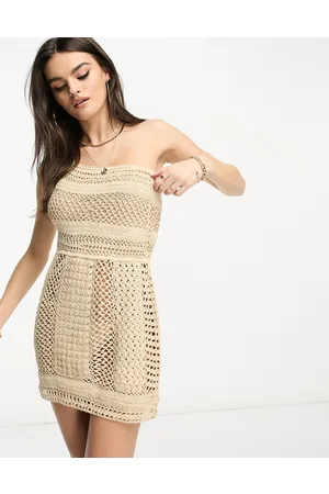 Flook the Label Romy One Shoulder cheapest Crochet Cover Up Dress