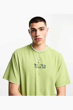 Reclaimed Unisex neon logo t-shirt in