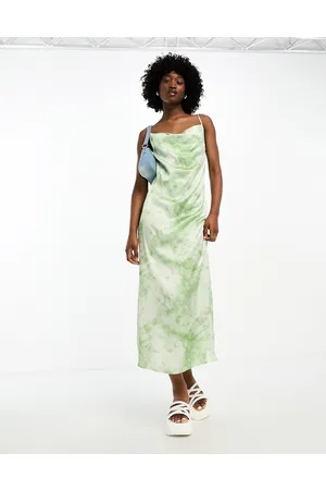 Daisy Street Cowl neck satin midi slip dress in