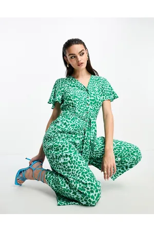 Whistles Leopard shirred jumpsuit in