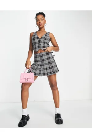 Miss Selfridge Waistcoat co-ord in check