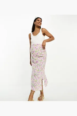 Mama;licious Mamalicious Maternity midi skirt in floral print