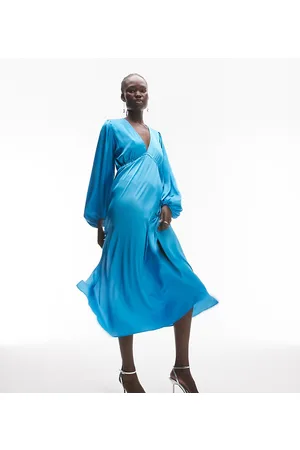 Topshop Long sleeve riveria occasion dress in