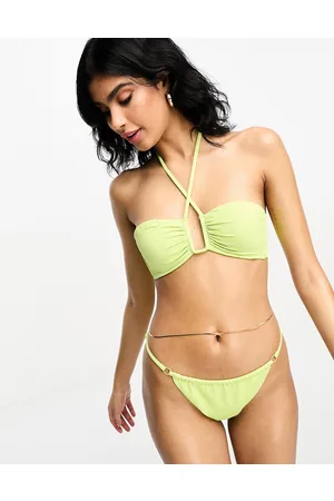 Hunkemöller Fiji high leg bikini bottom in lime