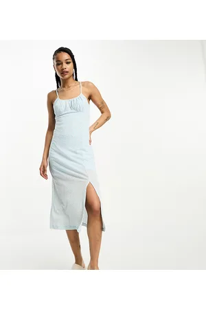 ONLY Exclusive cami split side midi dress in daisy print