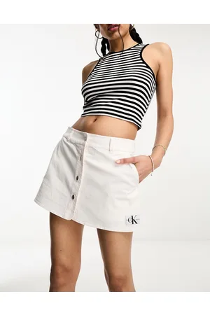 Calvin Klein Monogram logo button down skirt in