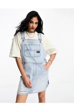 Dr Denim Dungaree denim mini dress in