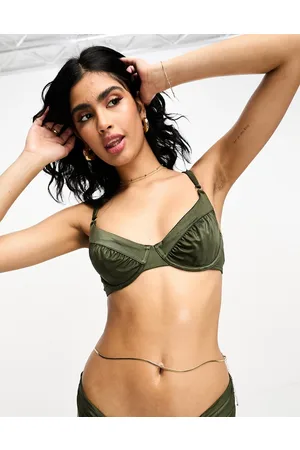 Hunkemöller Crete underwire full cup bikini top in hedge