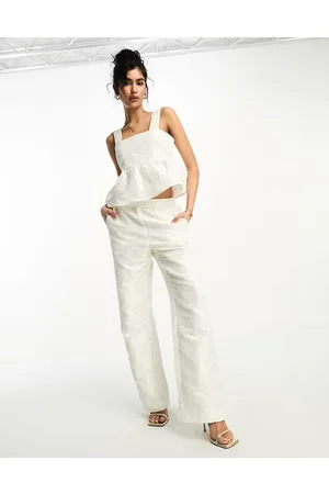 Y.A.S Y.A.S Bridal jacquard trousers co-ord in